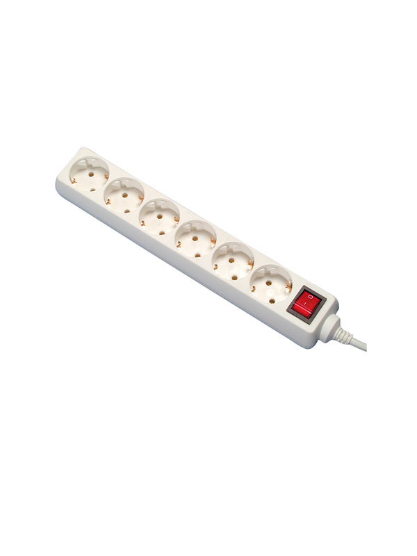 Šestostruka prenosiva utičnica, 3 m, bela 