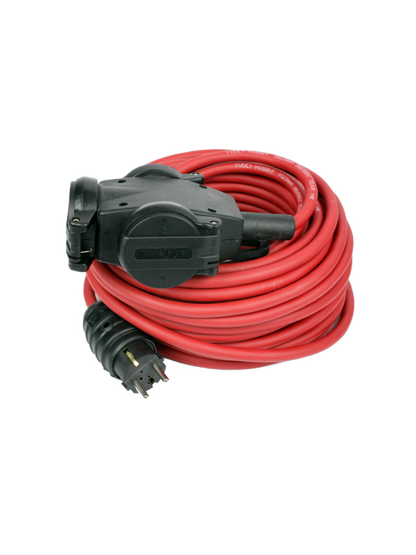 Trostruka prenosiva utičnica, IP44, 20 m