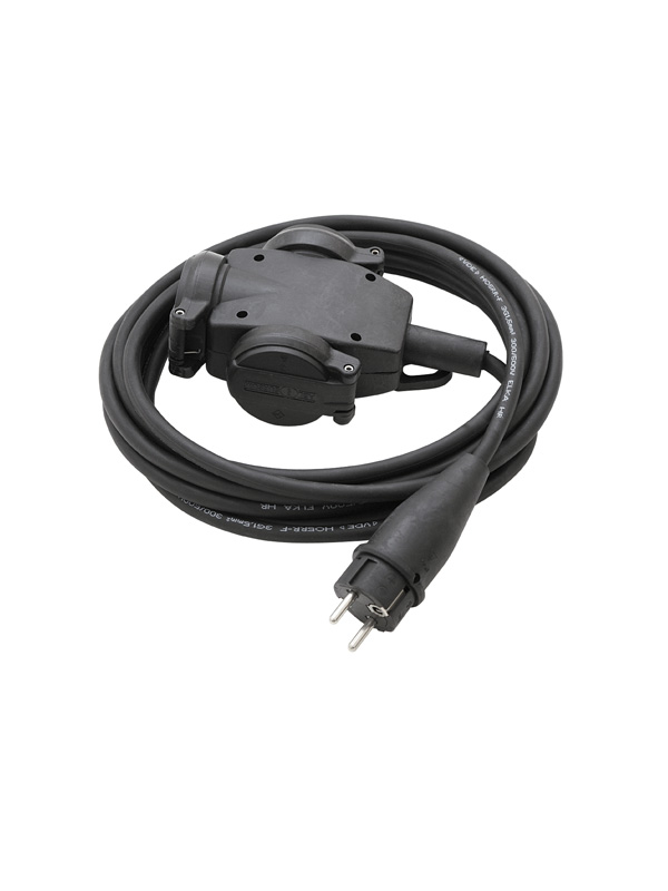 Trostruka prenosiva utičnica, IP44, 5 m