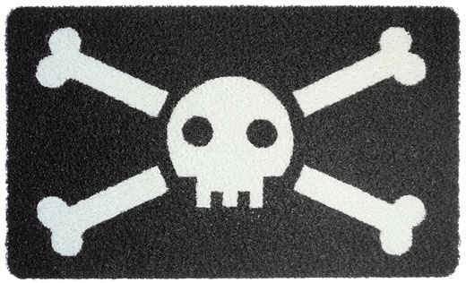 Kikkerland Otirač Jolly Roger Black DM09