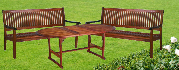 Garnitura Za Dvorište 2 Klupe i Sto - Bolton