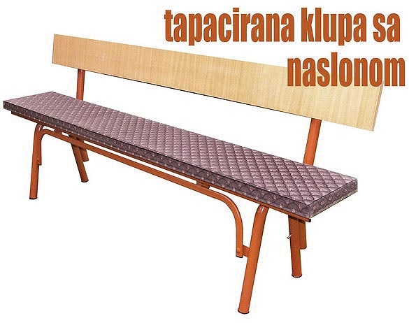 Sklopiva Pivska Klupa Sa Tapacirungom i naslonom - 205 cm - Image 1