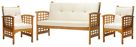 Garnitura od drveta sa jastucima Casablanca