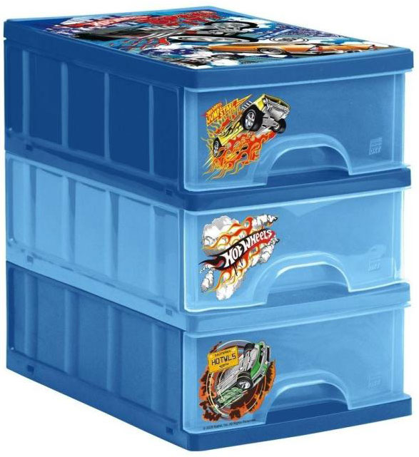 Plastična Kutija sa 3 fioke Hot Wheels - 2200 - Image 1