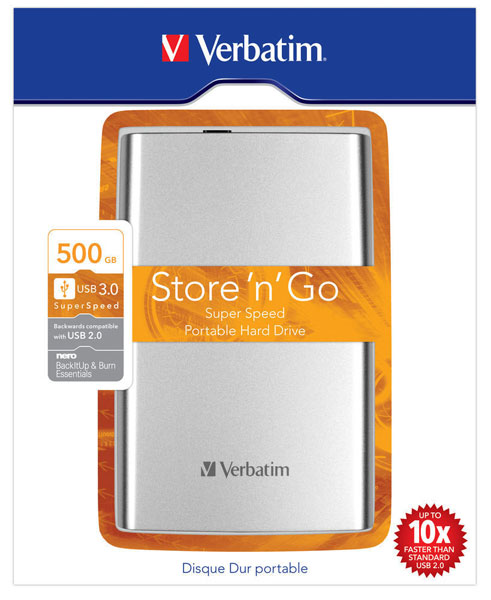 VERBATIM Store-n-Go 500GB - Srebrni