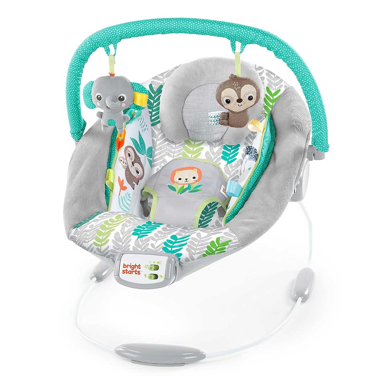 Bright Starts™ Ležaljka - baunser  za bebe - sa vibracijom i melodijama Jungle Vines 12312