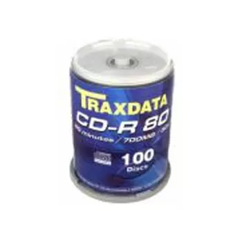 TRAXDATA CD-R 80 MIN. SILVER 52X BRAND CAKE 100