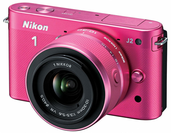 Nikon 1 digitalni fotoaparat sa zamenljivim objektivima J2 Pink set sa objektivom 10-30mm 17135