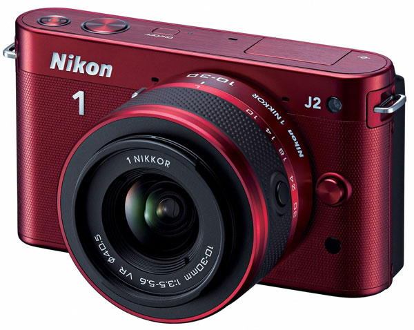 Nikon 1 digitalni fotoaparat sa zamenljivim objektivima J2 Crveni set sa objektivom 10-30mm 17133