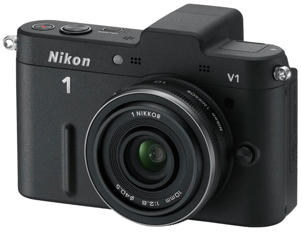 Nikon 1 digitalni fotoaparat sa zamenljivim objektivima V1 Crni set sa objektivom 10mm f/2.8 16699