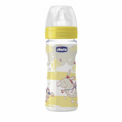 Chicco plastična flašica sa silikonskom cuclom Well-Being 250ml 2m+ 00070704000080