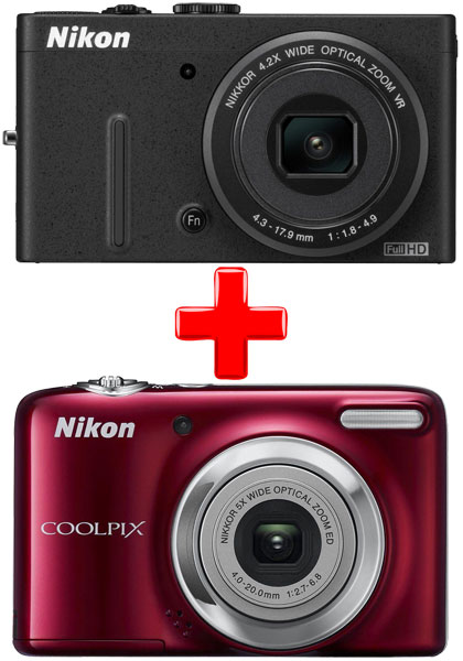 JA SAM LJUBAV! Nikon CoolPix P310 Crni + poklon Nikon CoolPix L25 Crveni