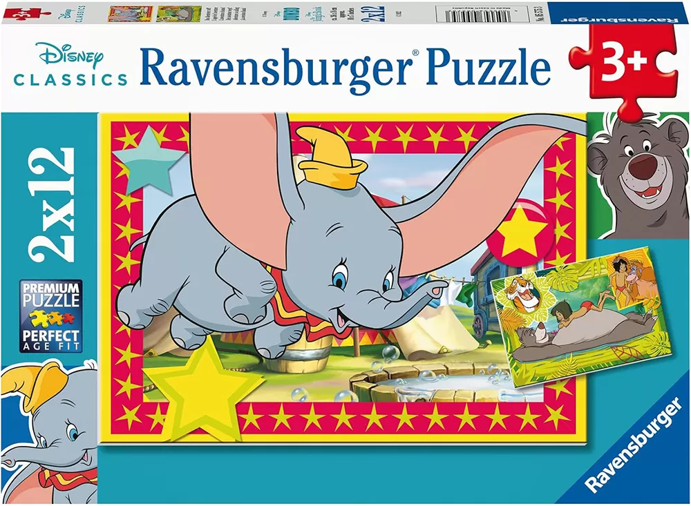 Ravensburger Puzzle slagalice 2x12 delova Zov Disney avanture 05575