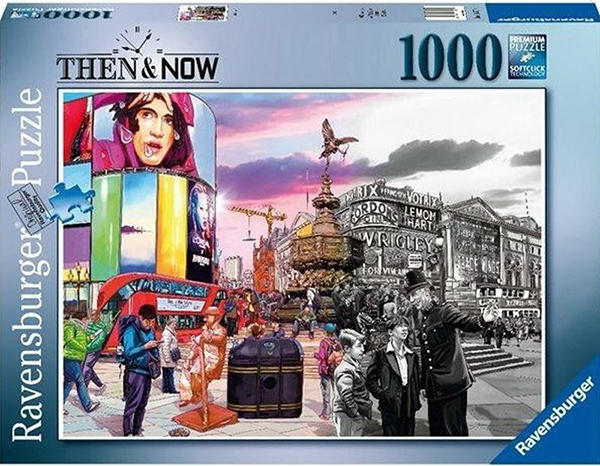Puzzle slagalica 1000 komada Nekad i sad - Pikadili Cirkus Ravensburger 16570