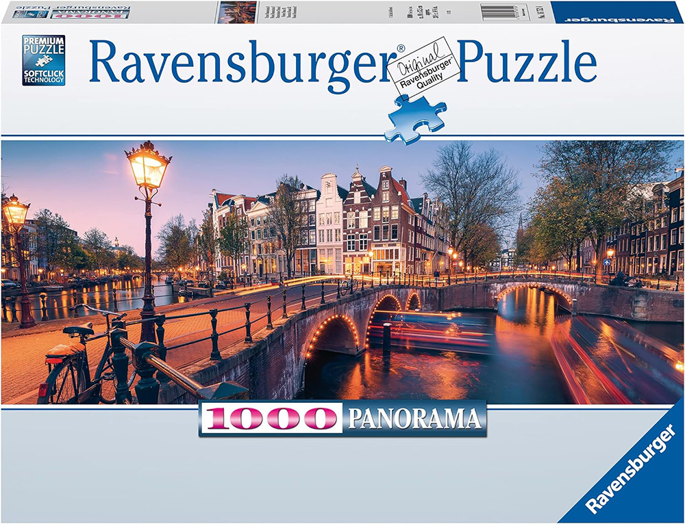 Ravensburger Puzzle slagalica Panorama - Veče u Amsterdamu 1000 komada 16752