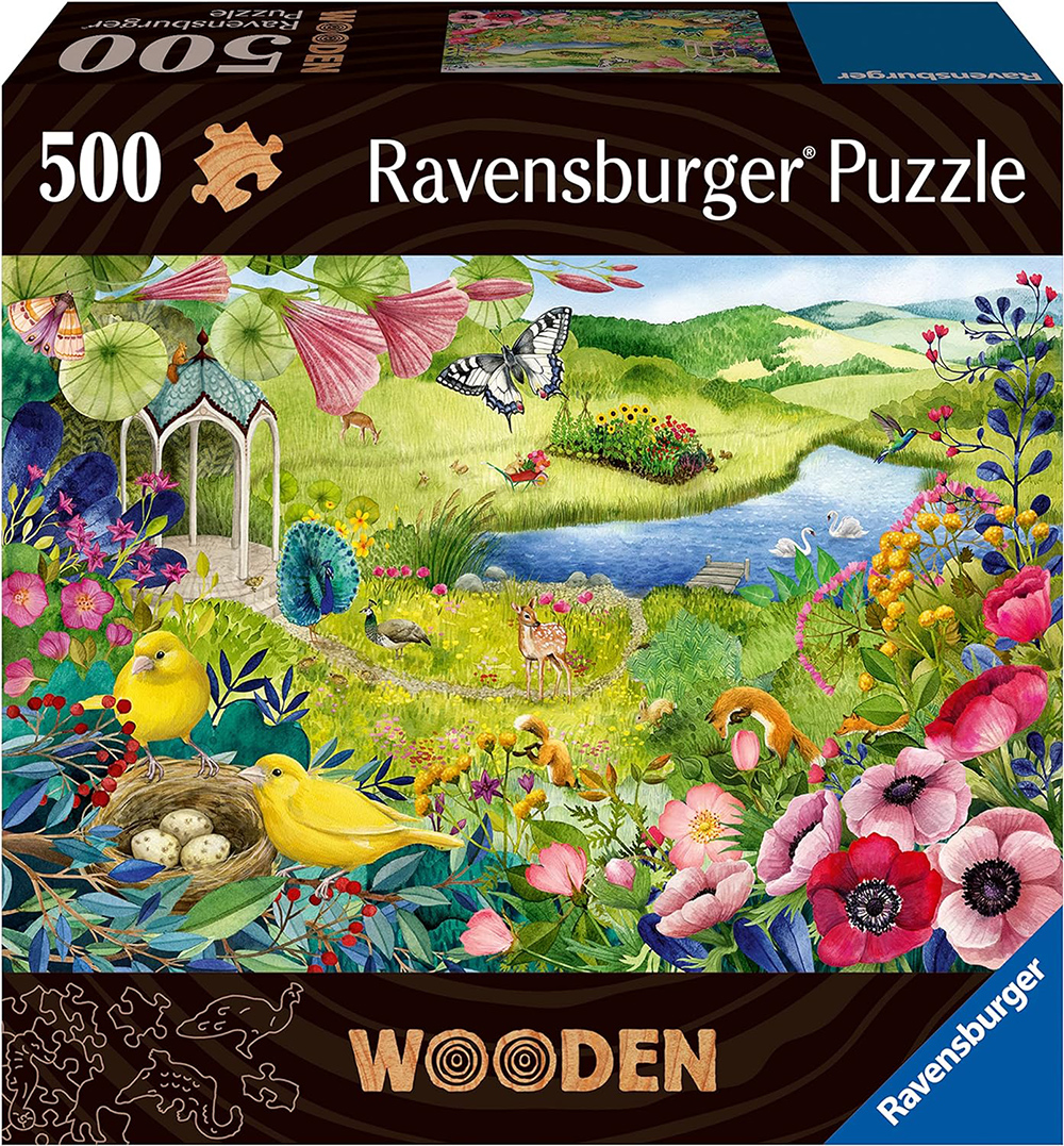 Drvene puzzle slagalica 500 delova za decu i odrasle Divlja bašta Ravensburger 17513