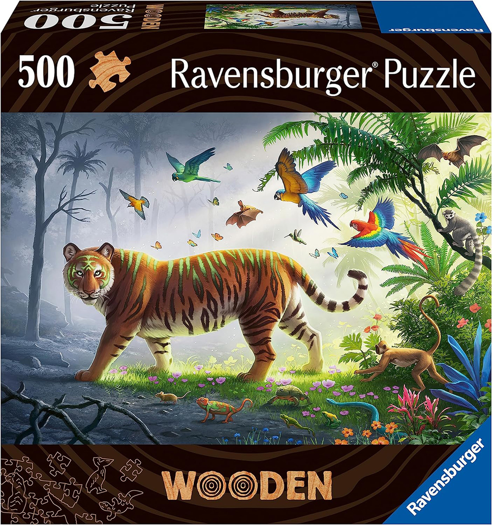 Drvene puzzle slagalica 500 delova za decu i odrasle Tigar Ravensburger 17514