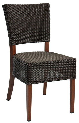 Stolica od Veštačkog Ratana  Noge od Mahagonija Zurich Sidechair