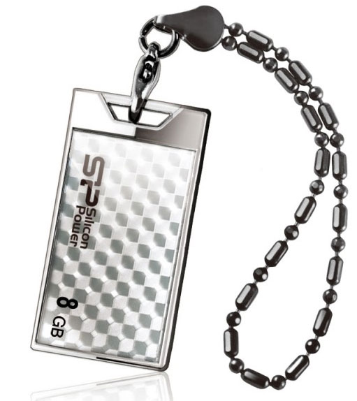 Silicon Power 8GB USB 2.0 Touch 851 Silver SP008GBUF2851V1S
