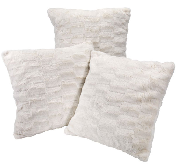 Ukrasni jastuk Gerna 45x45cm veštačko krzno bela
