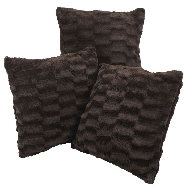 Ukrasni jastuk Gerna 45x45cm veštačko krzno crna