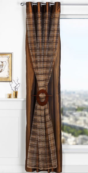 Zavesa TERI 145x245cm braon