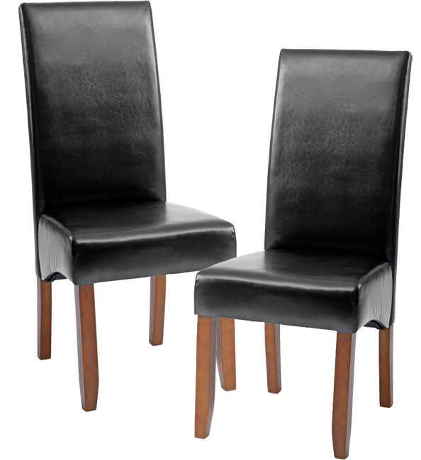 Dve trpezarijske stolice Delaver veštačka koža braon