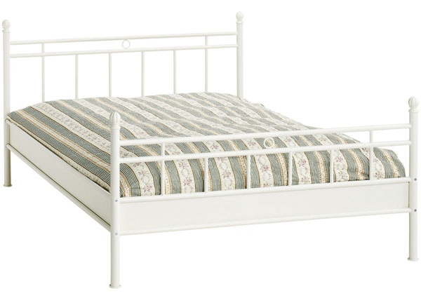 Krevet SONNY 140x200cm metal krem + dušek Basic S10