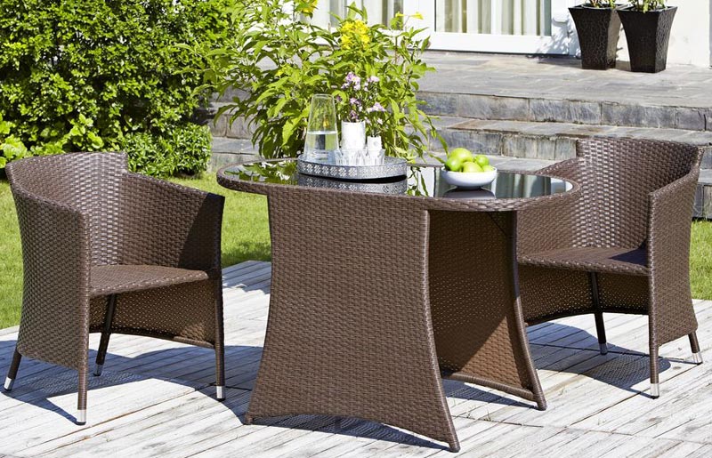 Cafe Garnitura Pelican Cay 2 Fotelje i Sto sa Staklom