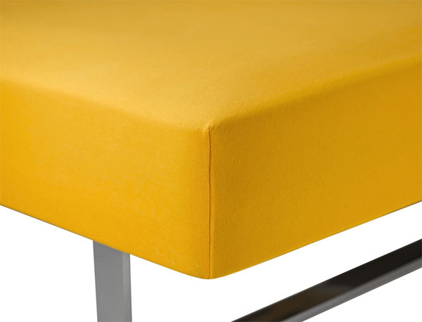 Čaršav žersej 90x200 žute boje