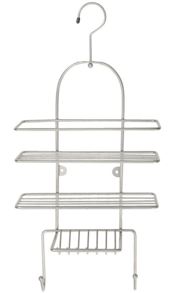 Polica sa kukicama od nerđajućeg čelika