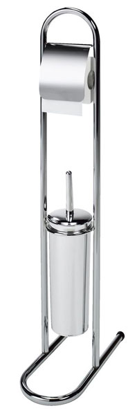 WC četka i držač toalet-papira hrom