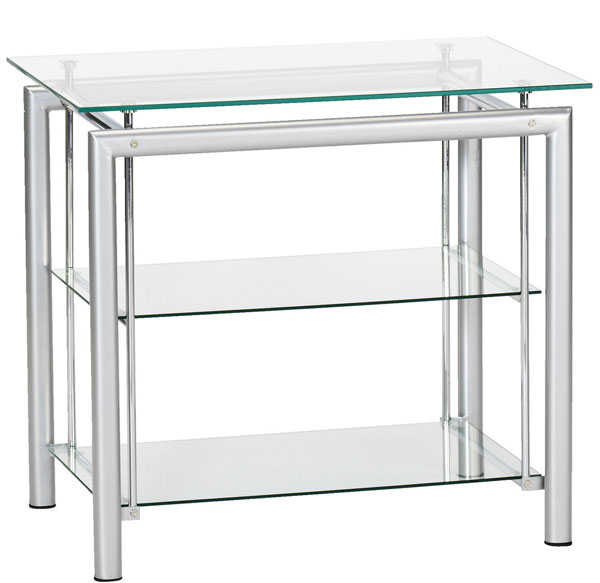 TV polica Glossy staklo - metal