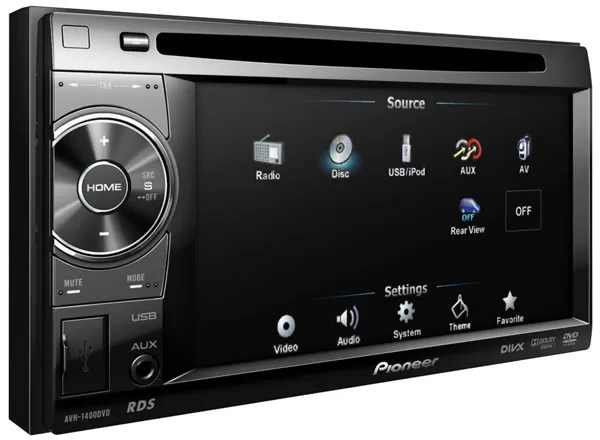 Pioneer Double-Din AV Player AVH-1400DVD