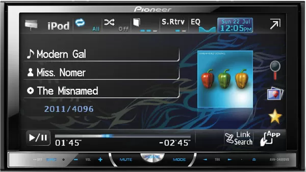 Pioneer Double-Din AV Player Sa Ekranom Od 7 Inča AVH-3400DVD