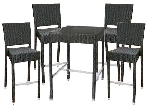 Baštenski Barski Set Futro 4 Barske Stolice + Barski Sto