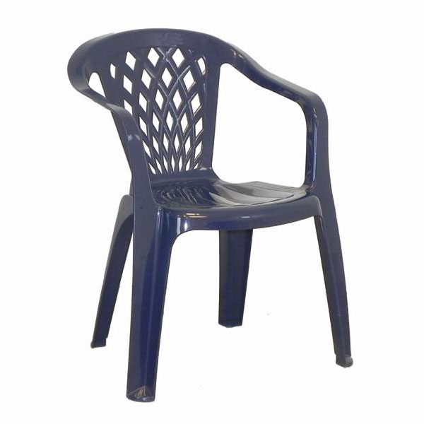 Plastična stolica Venezia sa niskim naslonom plava 940759