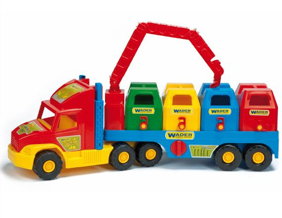 Wader Super Truck - Refuse Lorry - Kamion đubretarac sa kantama 23722
