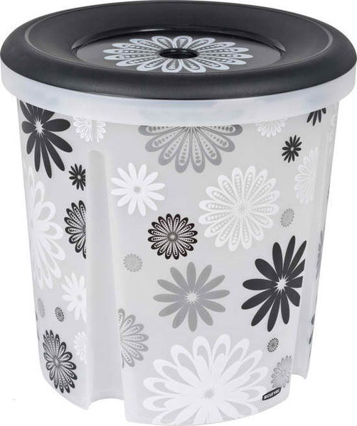 Curver okrugla kutija za odlaganje Black Daisy CU 00300-B04