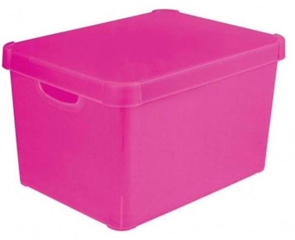 Curver kutija za odlaganje 25l transparentna pink CU 04711-325