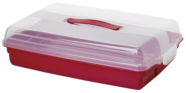 Curver kutija za tortu sa poslužavnikom, crvene boje CU 00415-472