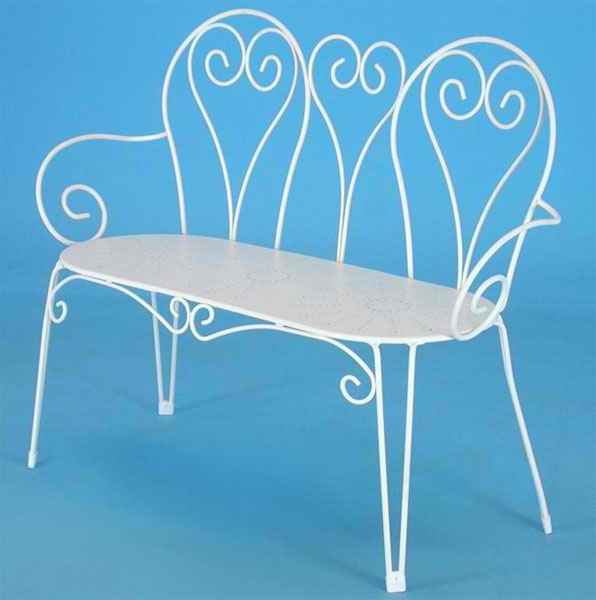 Bela metalna klupa S102CX11104410 0191453