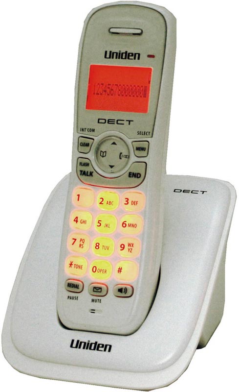 Bežični Fiksni Telefon Uniden AS1002 White  - ECO DECT