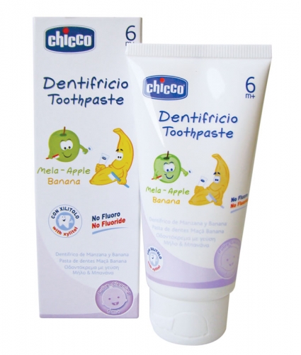 Chicco baby moments Pasta za zube jabuka i banana 6m+  50ml 1010021