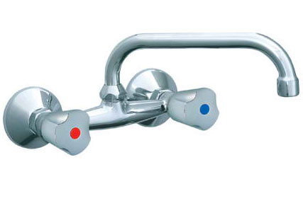 Rosan Keramic dvoručna baterija za sudoperu ili lavabo gornji izliv 200mm KK03101