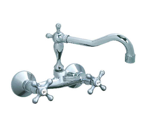 Rosan Nostalgija zidna dvoručna baterija za sudoperu ili lavabo Roma 110mm N03201