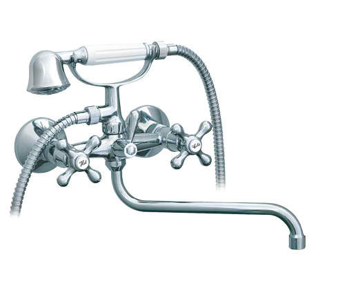 Rosan Nostalgija zidna dvoručna baterija za kadu sa ručnim tušem N11101