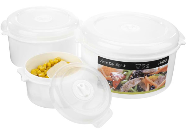 3 Plastične kutije za hranu sa poklopcima