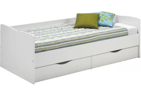 Krevet Dreamer sa 2 fioke 90x200 bela boja