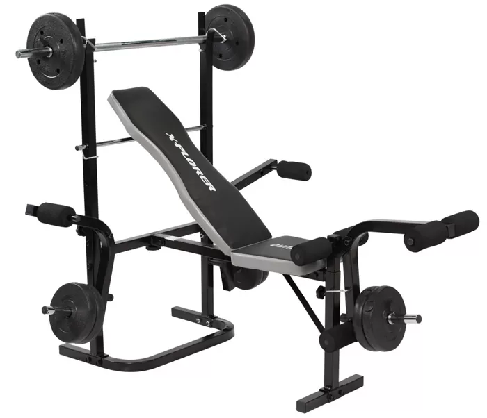 Benč klupa u kompletu sa tegovima 25KG X-plorer Duro 5845